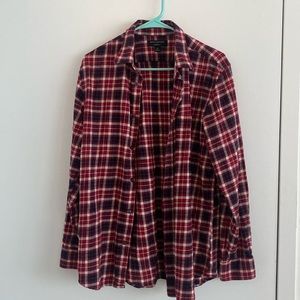 BR checkered flannel button down shirt
